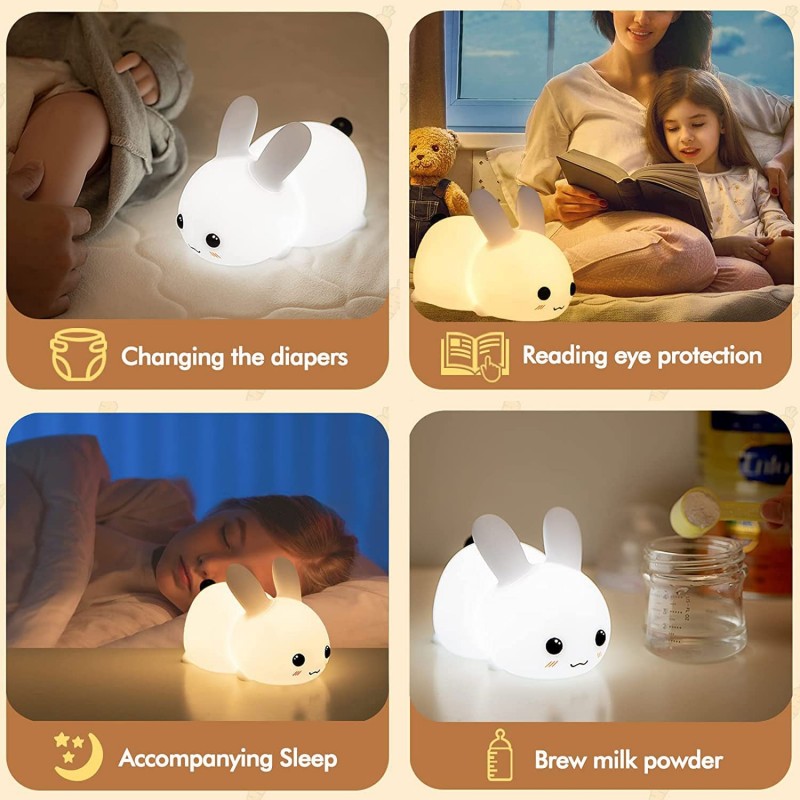 LED Rabbit Night Light Remote  - Baby Nursery Egg Light 评论和价格