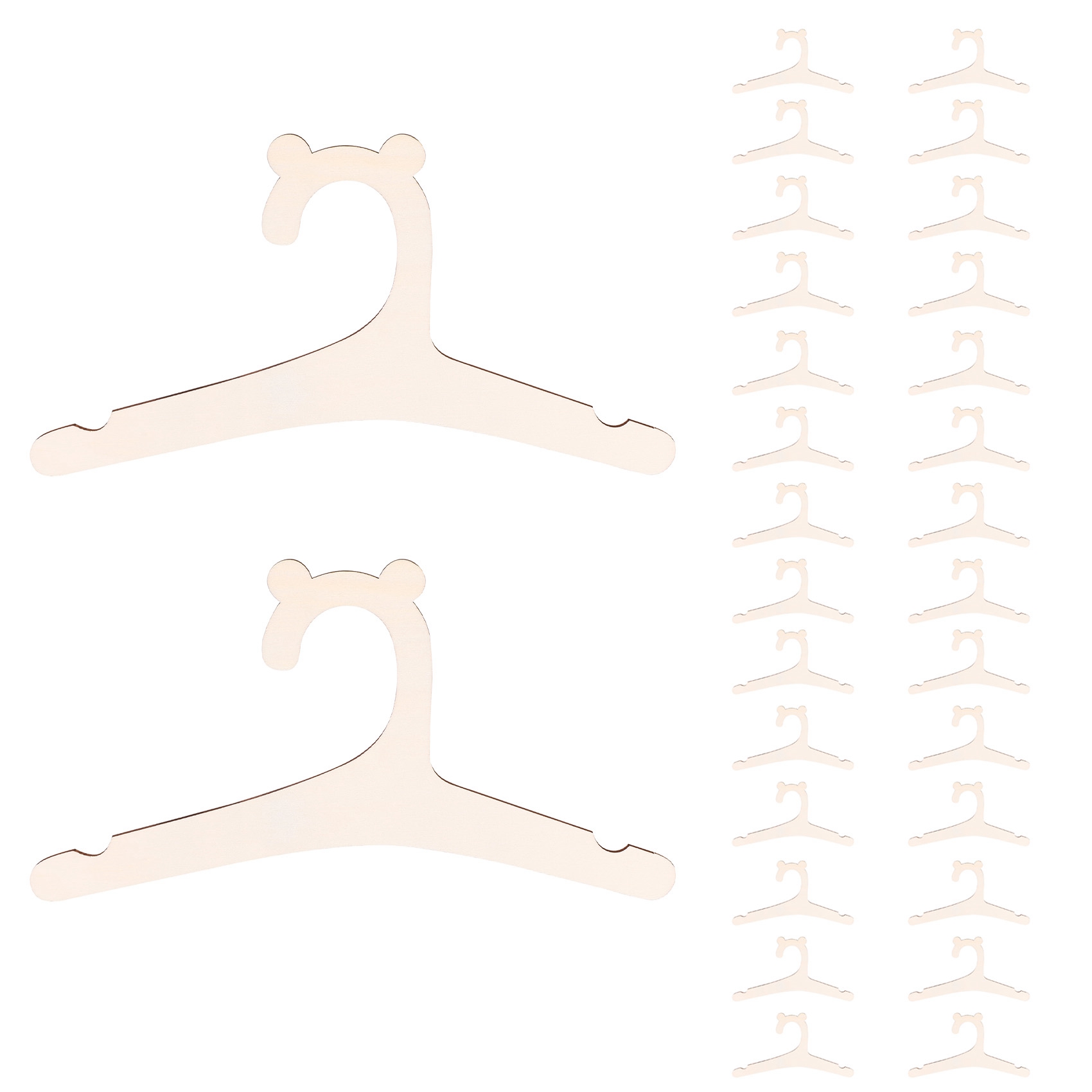 Y42A-30 Pcs Wooden Hanger For  - Baby Nursery Hangers 评论和价格