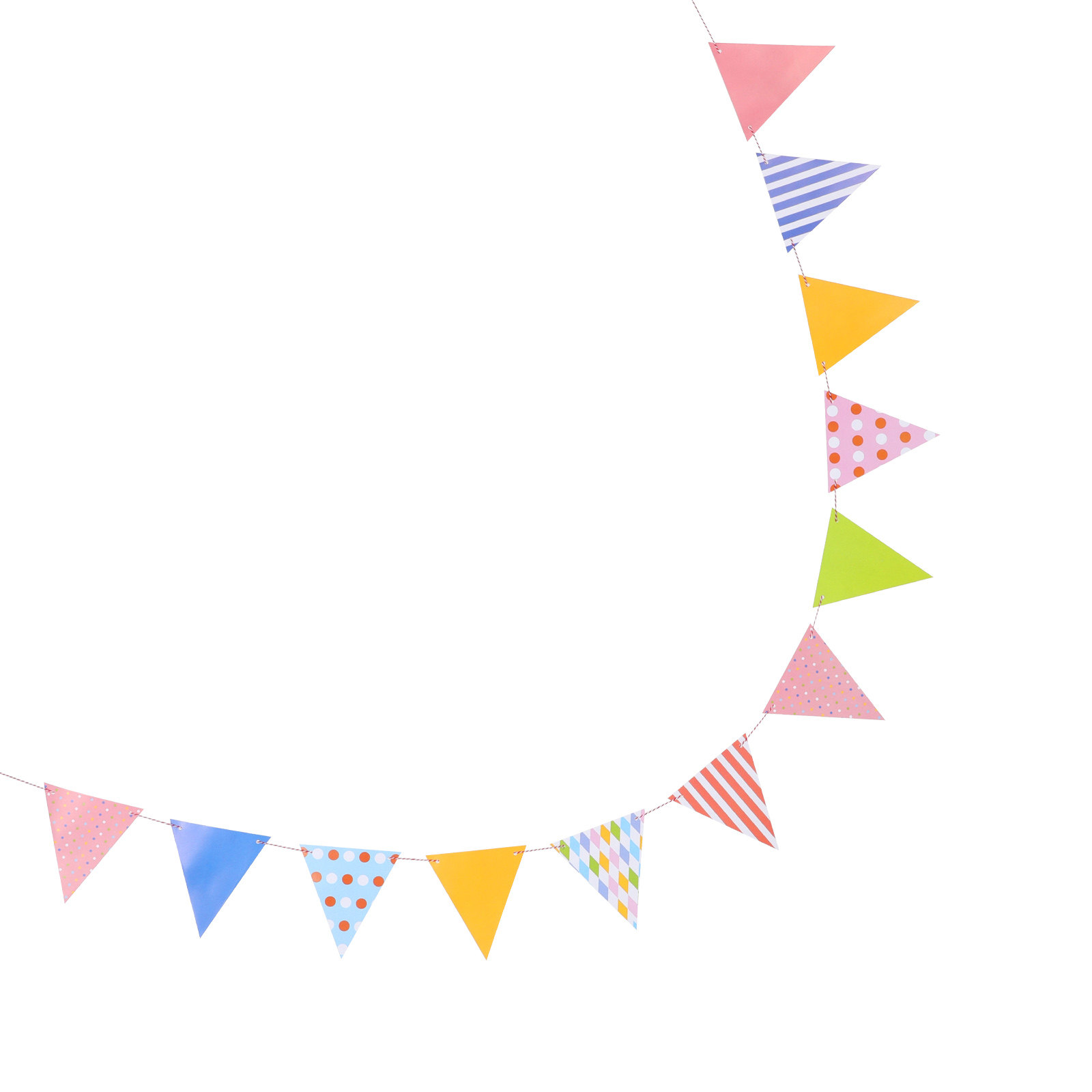 Triangle Paper Bunting Flags G - Baby Nursery Garland 评论和价格