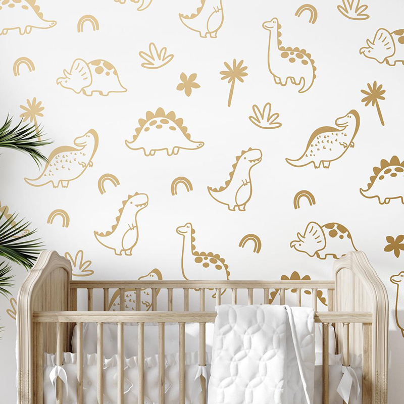 Geometric Dinosaur Tree Rainbo - Baby Nursery Package 评论和价格