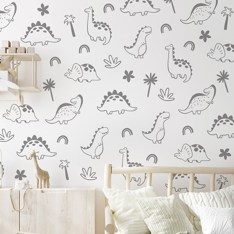 Geometric Dinosaur Tree Rainbo - Baby Nursery Package 评论和价格
