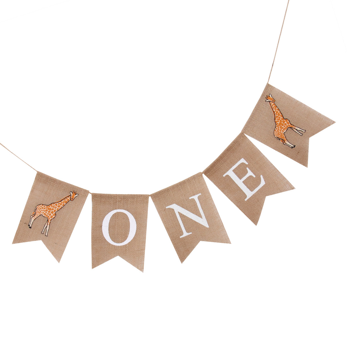 Giraffe Linen Banner One Print - Baby Nursery Garland 评论和价格