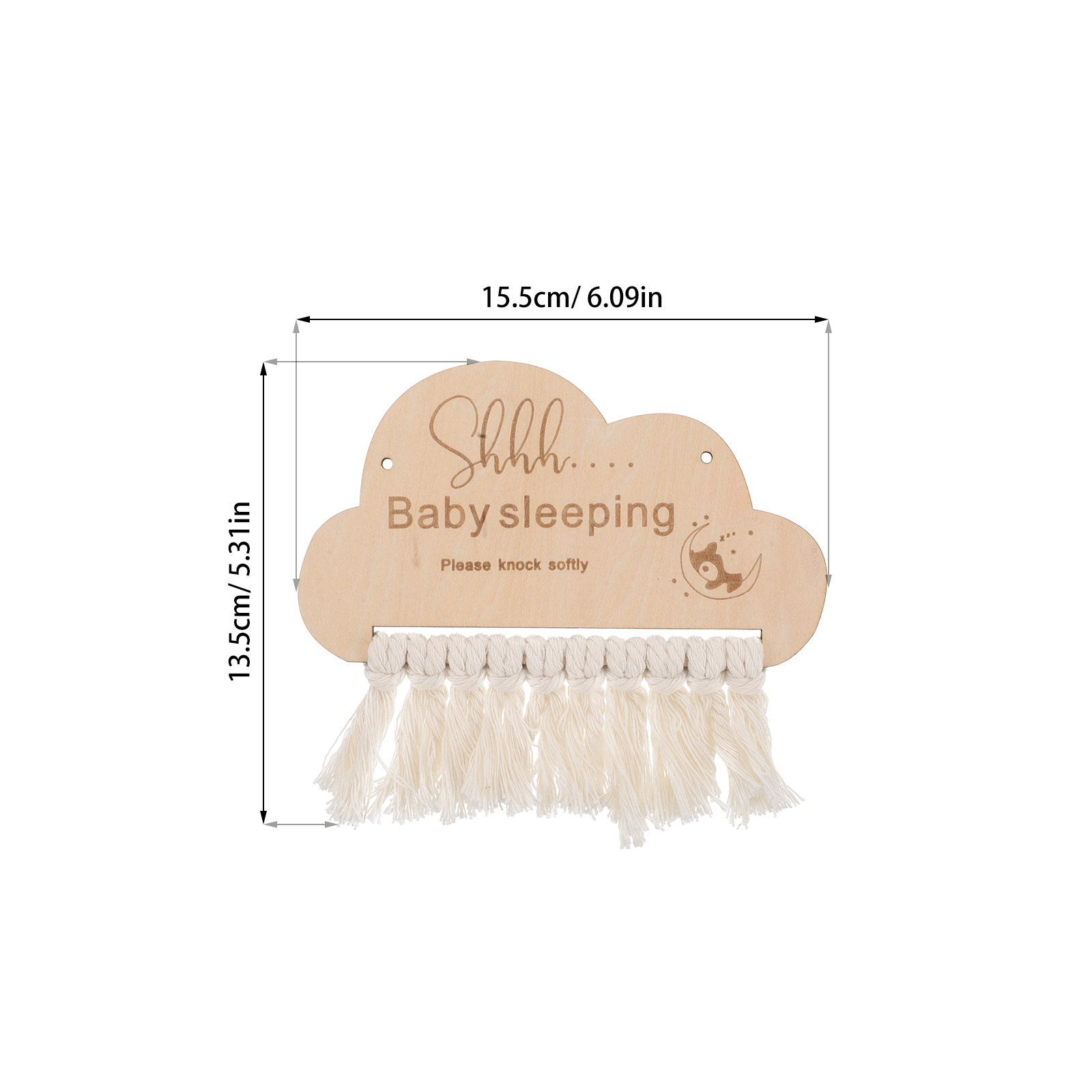 Wooden Baby Sleeping Sign Door - Baby Nursery Hangers 评论和价格