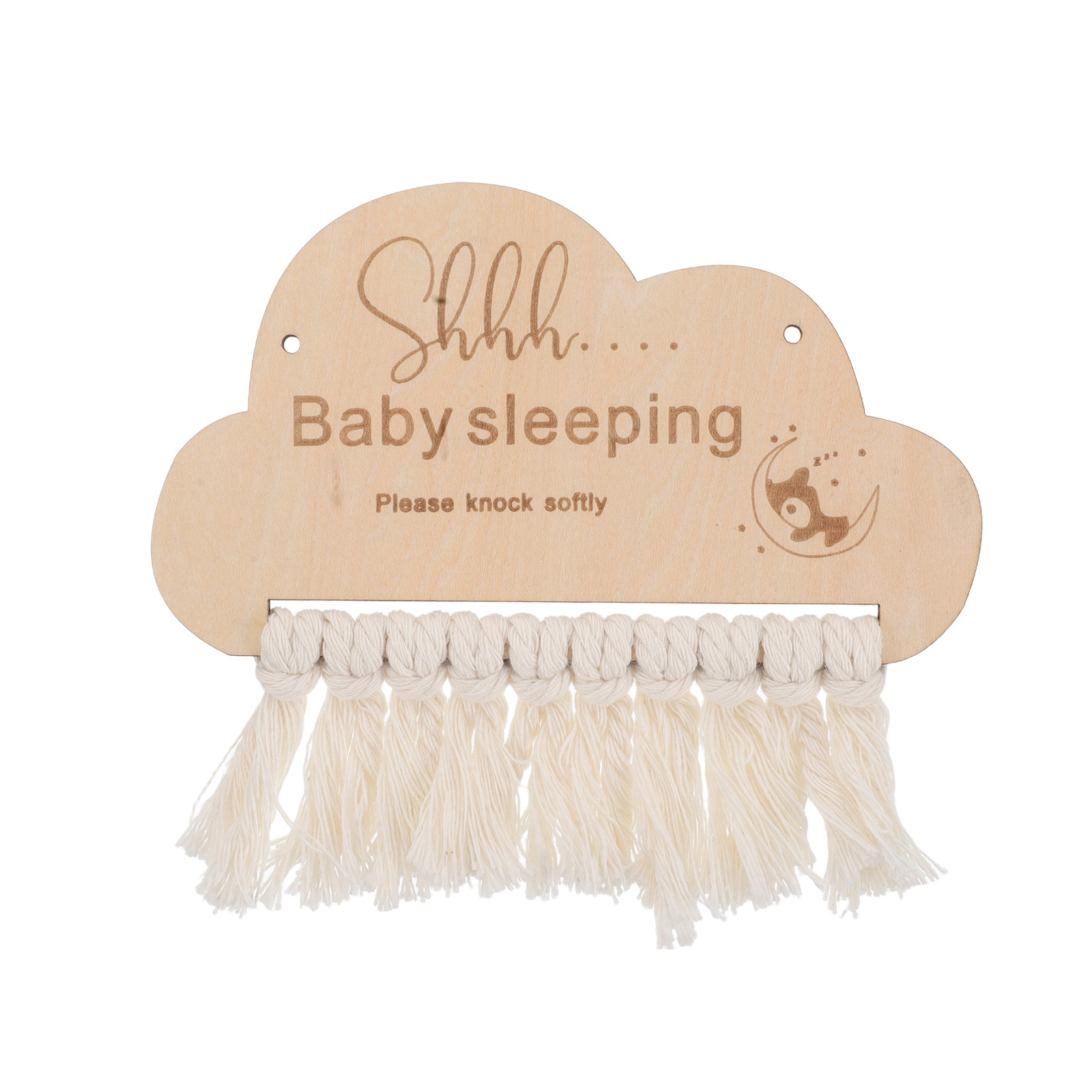 Wooden Baby Sleeping Sign Door - Baby Nursery Hangers 评论和价格