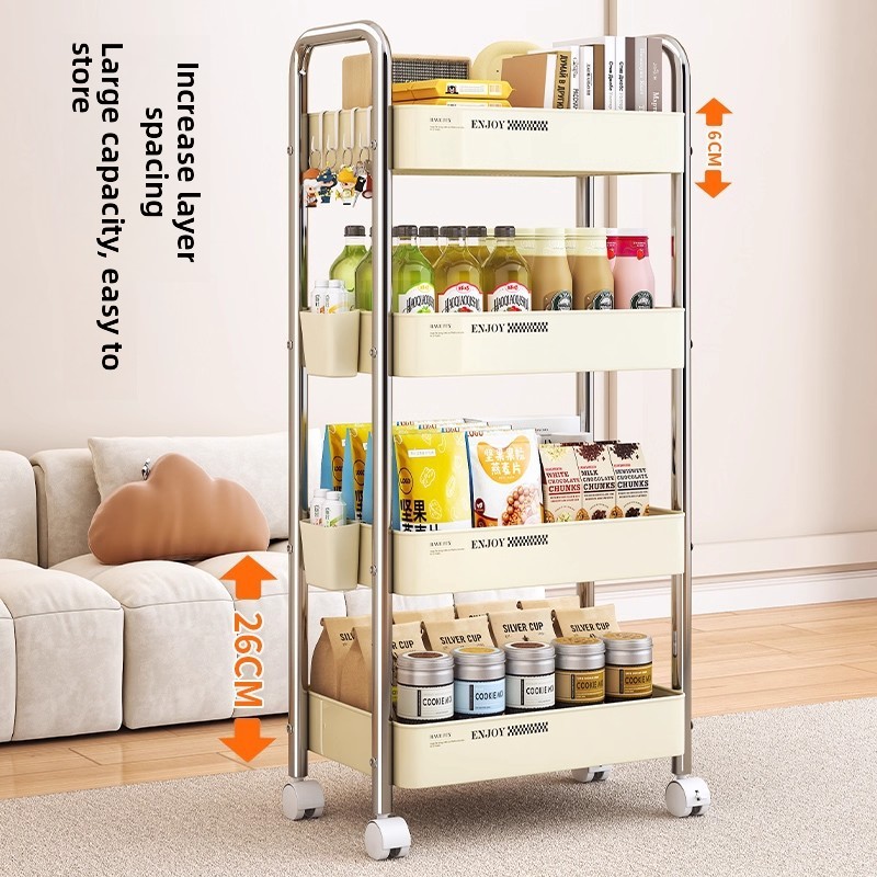 Multifunctional Rolling Cart S - Baby Nursery Bookcase 评论和价格