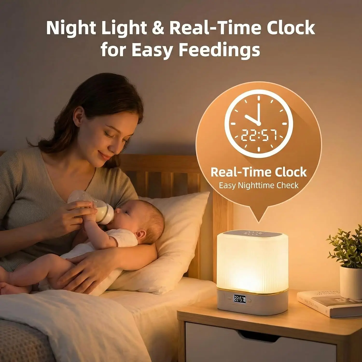 LED Night Light Bedside Lamp,T - Baby Nursery Egg Light 评论和价格