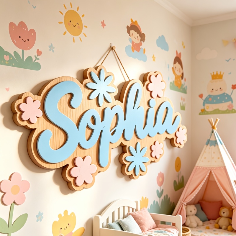 Personalized Floral Themed Nam - Baby Nursery Name Sign 评论和价格