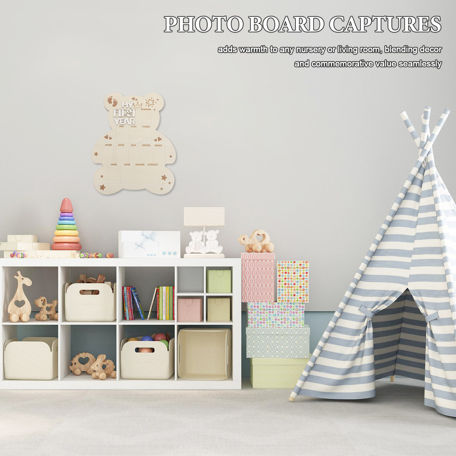 Wooden My First Picture Frame  - Baby Nursery Keepsake 评论和价格