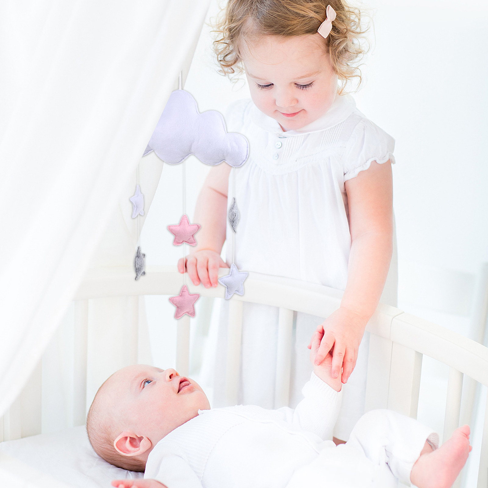 2Pcs Cloud Raindrop Hanging De - Baby Nursery Garland 评论和价格