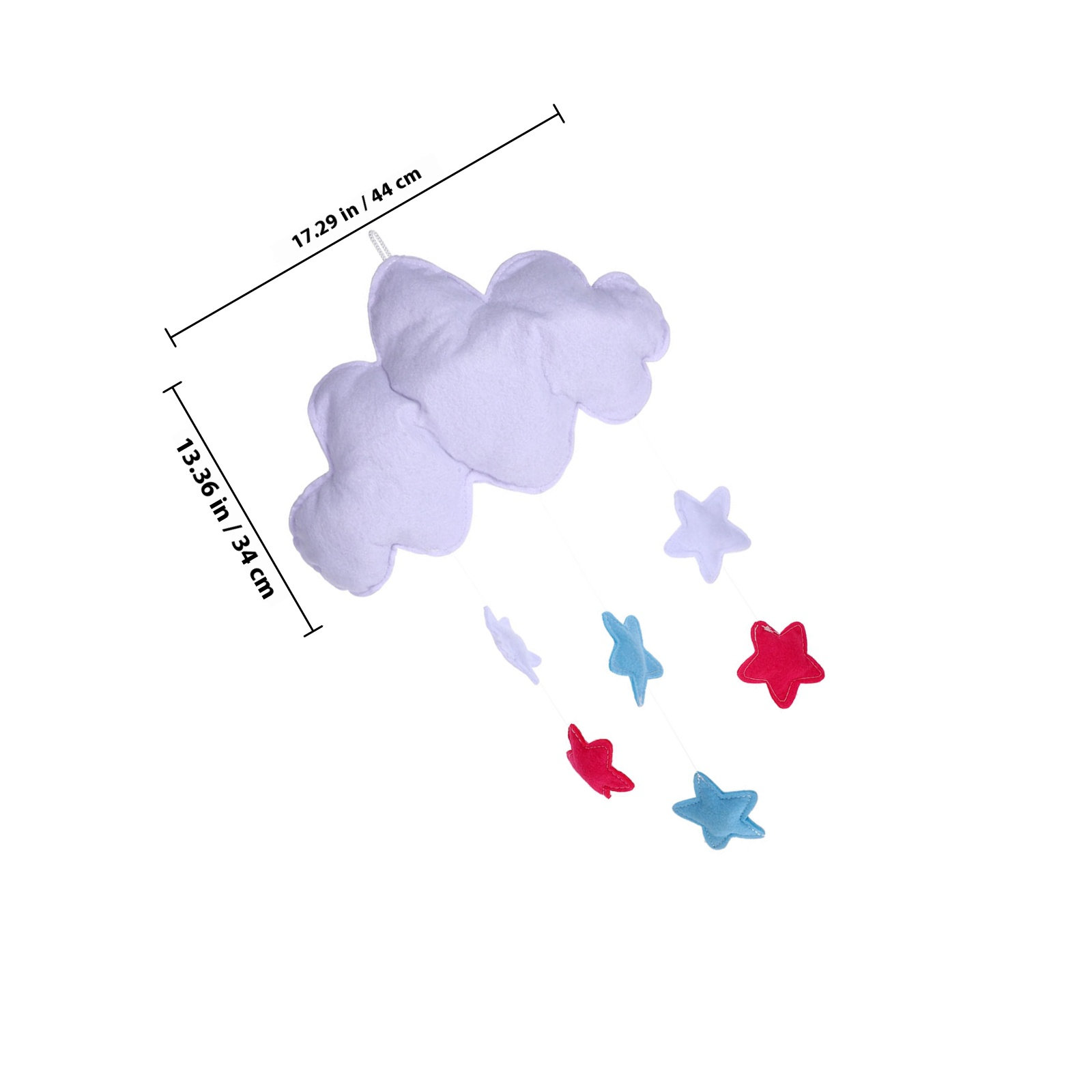 2Pcs Cloud Raindrop Hanging De - Baby Nursery Garland 评论和价格