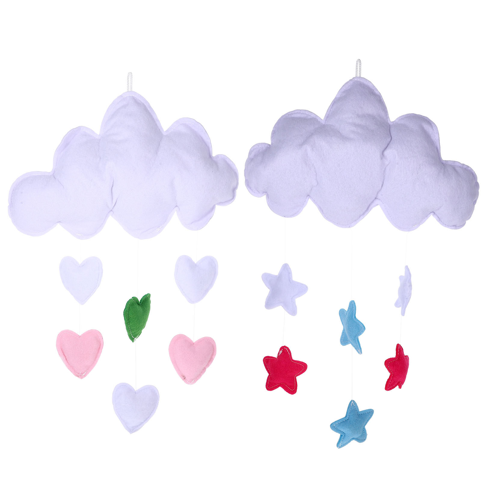 2Pcs Cloud Raindrop Hanging De - Baby Nursery Garland 评论和价格