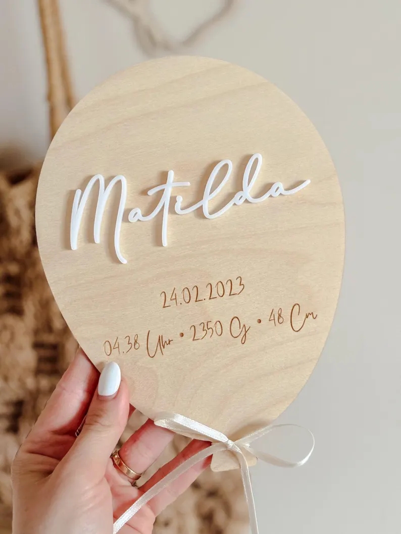 Personalised Baby Name Balloon - Baby Nursery Keepsake 评论和价格