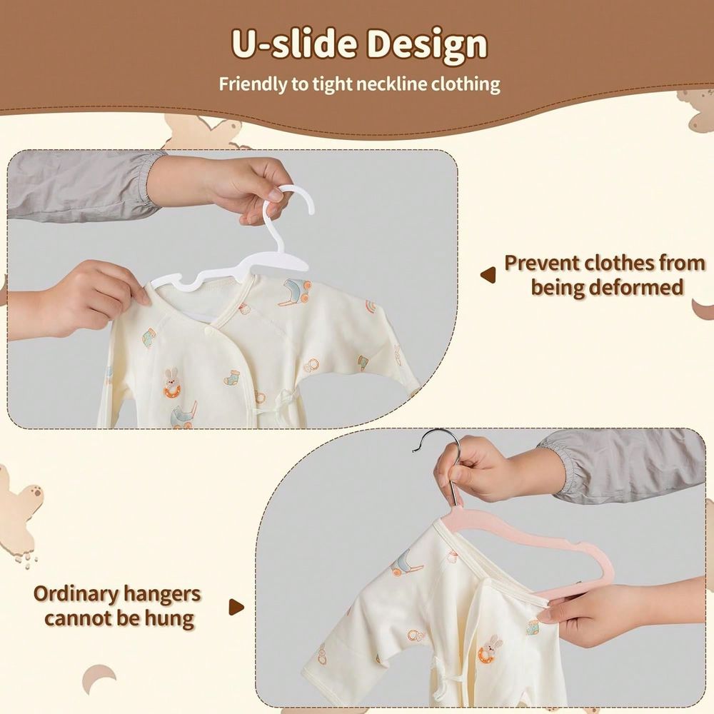 70 100 Pack Kids Hangers Plast - Baby Nursery Hangers 评论和价格