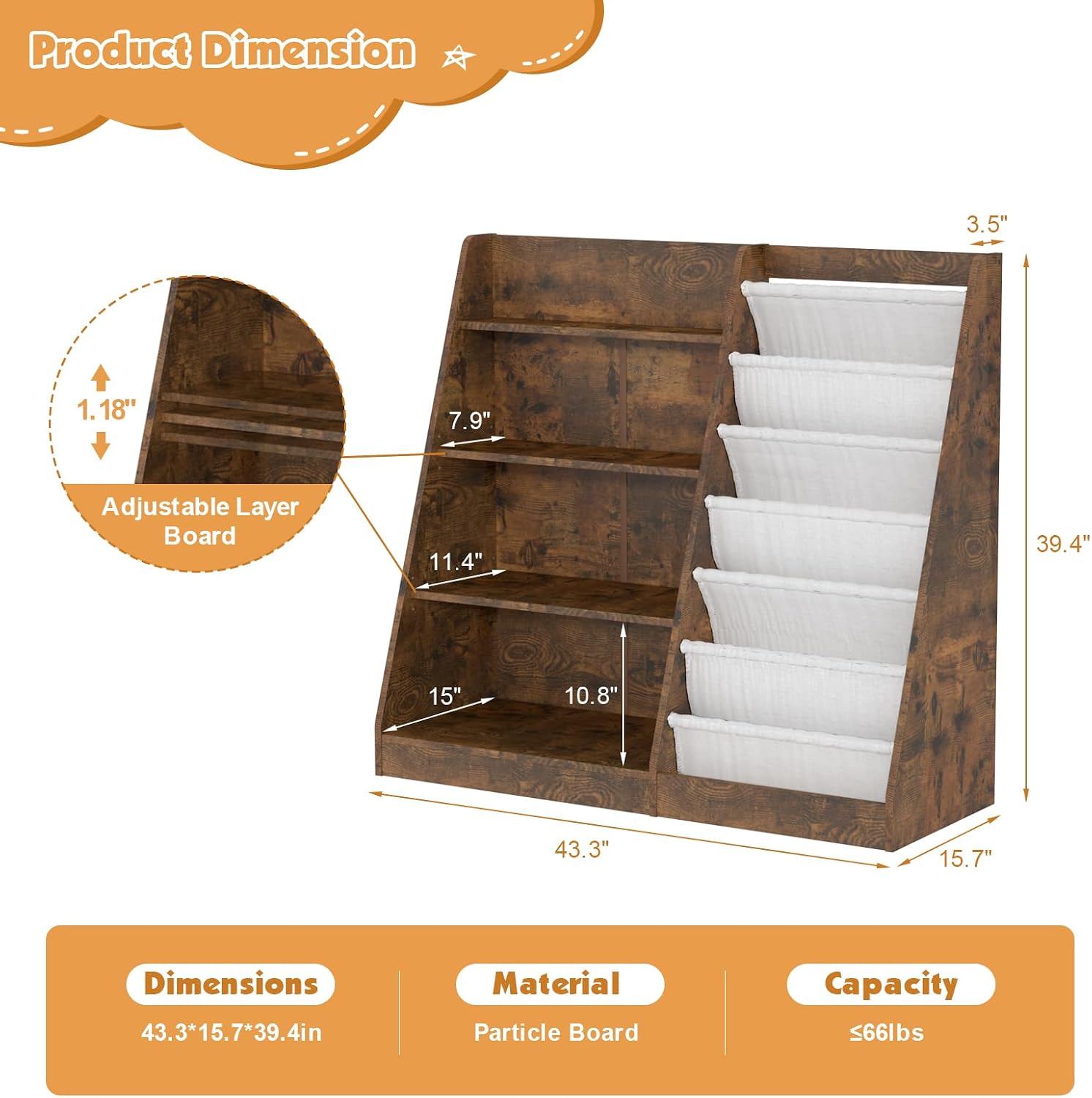 HedoAjim Kids Bookshelf for Be - Baby Nursery Bookcase 评论和价格