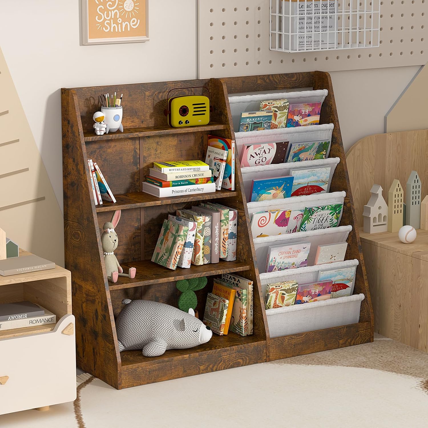 HedoAjim Kids Bookshelf for Be - Baby Nursery Bookcase 评论和价格