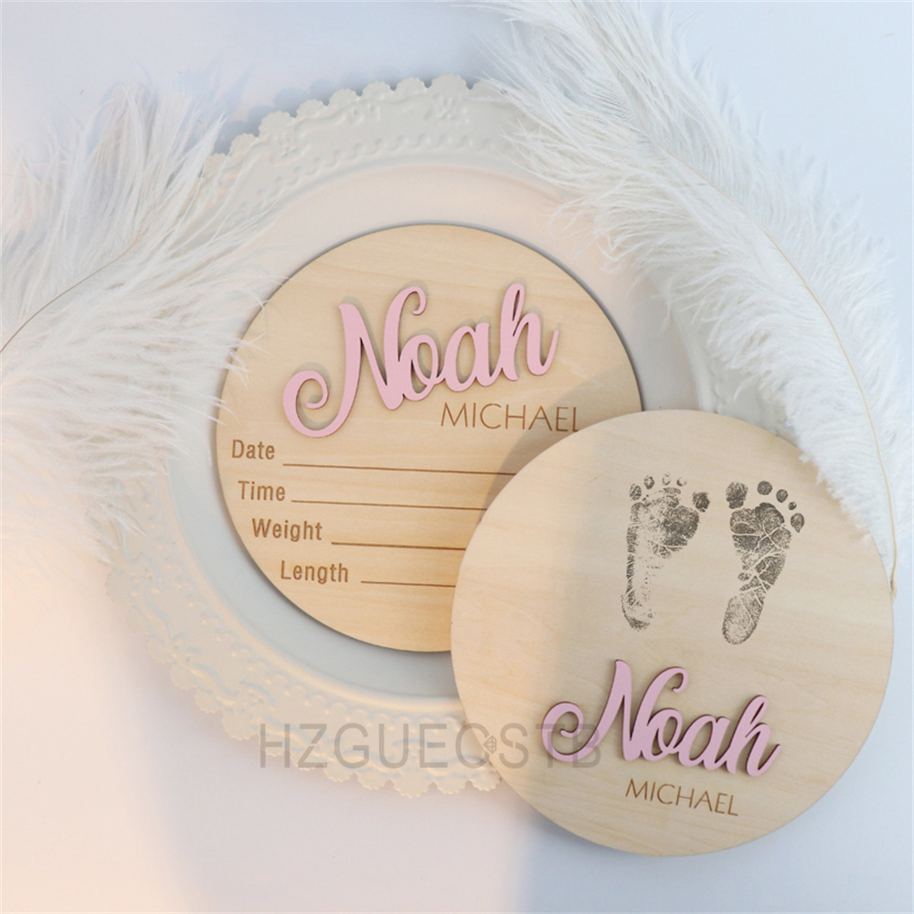 A Set Custom Name Birth Announ - Baby Nursery Name Sign 评论和价格